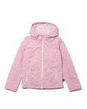 Pink jacket with a hood on a white background