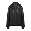 Black jacket with brand logo on a white background