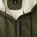 Mens Sherpa Hoodie - Olive