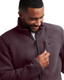 Men's Stripe Fleece Full Zip - Black
