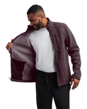 Men's Stripe Fleece Full Zip - Black