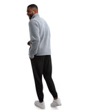 Men's Stripe Fleece Full Zip - Light Grey