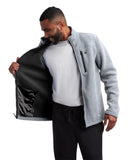 Men's Stripe Fleece Full Zip - Light Grey