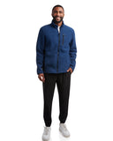 Men's Stripe Fleece Full Zip - Navy