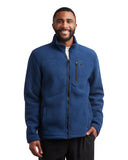 Men's Stripe Fleece Full Zip - Navy