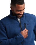 Men's Stripe Fleece Full Zip - Navy
