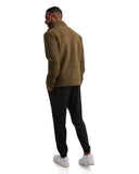 Men's Stripe Fleece Full Zip - Olive