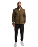 Men's Stripe Fleece Full Zip - Olive