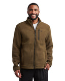 Men's Stripe Fleece Full Zip - Olive