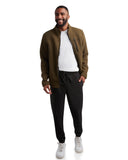 Men's Stripe Fleece Full Zip - Olive