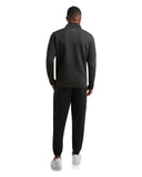 Men's Box Quilt Quarter Zip - Black