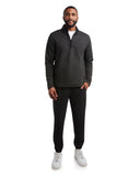Men's Box Quilt Quarter Zip - Black