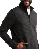Men's Box Quilt Quarter Zip - Black