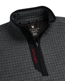 Men's Box Quilt Quarter Zip - Grey
