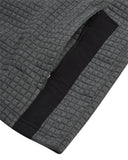 Men's Box Quilt Quarter Zip - Grey