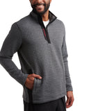 Men's Box Quilt Quarter Zip - Grey