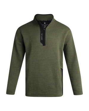 Men's Box Quilt Quarter Zip - Olive