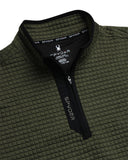 Men's Box Quilt Quarter Zip - Olive