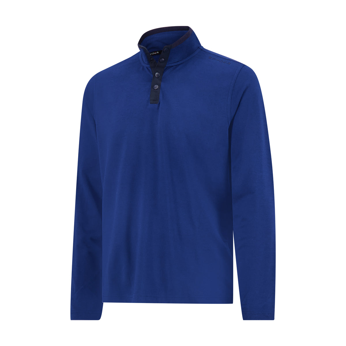 Men's Marled French Terry Quarter Snap - True Blue