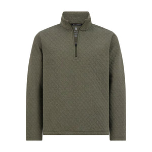 Men's Diamond Quilt Quarter Zip - Olive