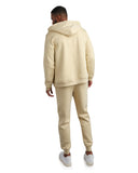 Mens Fleece Full Zip Jogger Set - Cloud