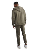Mens Fleece Full Zip Jogger Set - Sage
