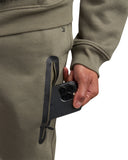 Mens Fleece Full Zip Jogger Set - Sage