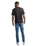 Mens Short Sleeve Wordmark - Heather Black