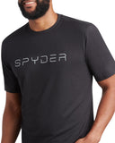 Mens Short Sleeve Wordmark - Heather Black