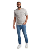 Mens Short Sleeve Wordmark - Heather Grey