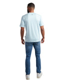 Mens Short Sleeve Wordmark Tee - Sky Blue