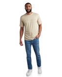Mens Short Sleeve Wordmark Tee - Stone