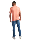 Mens Short Sleeve Jersey Polo - Burnt Orange