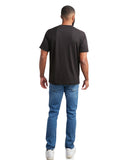 Mens Short Sleeve Henley - Black