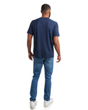 Mens Short Sleeve Henley - Navy