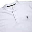 Mens Long Sleeve Thermal Henley - White