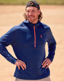 Mens Knit Half Zip - Blue