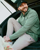 Mens Knit Half Zip - Spruce Green