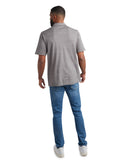 Mens Short Sleeve Tech Pique - Heather Grey