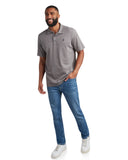 Mens Short Sleeve Tech Pique - Heather Grey