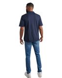 Mens Short Sleeve Tech Pique - Navy