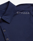 Men's Short Sleeve Jacquard Polo - Navy