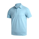 Light blue polo shirt on a white background