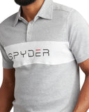 Mens Short Sleeve Interlock Color Block - Heather Grey