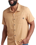 Mens Short Sleeve Mini Stripe - Carmel