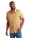 Mens Short Sleeve Mini Stripe - Carmel