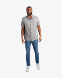 Men's Short Sleeve Mini Stripe Polo - Grey