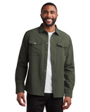 Mens Melange Long Sleeve 2 Pocket - Olive