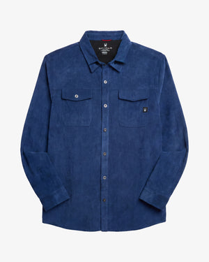 Men's Corduroy Long Sleeve Shirt - Estate Blue