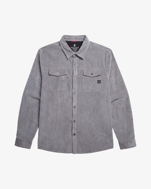 Men's Corduroy Long Sleeve Shirt - Grey